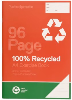 Studymate-A4-96-Page-100-Recycled-Exercise-Book on sale