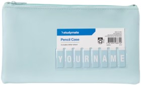 Studymate-Single-Zip-Name-Pencil-Case-Small-Teal on sale