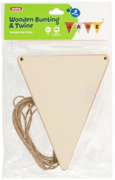 Kadink+Plywood+Bunting+%26amp%3B+Twine+Kit+2m+8+Piece