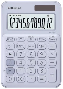 Casio-12-Digit-Desk-Calculator-Light-Blue-MS20UC on sale