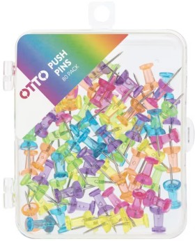 Otto-Push-Pins-Assorted-80-Pack on sale