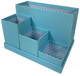 Otto-Desk-Organiser-Set-4-Compartments-Blue on sale