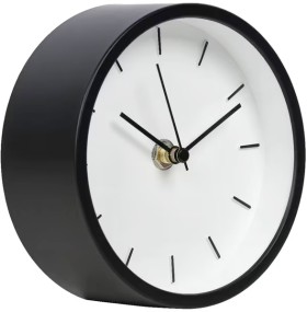 Keji-13mm-Round-Desk-Clock-Black on sale