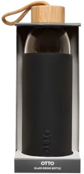 Otto-Brights-Glass-Drink-Bottle-600mL-Black on sale