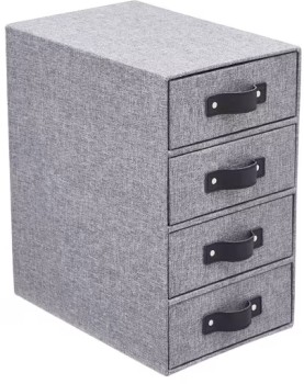 Otto+Recycled+4+High+Drawers+Grey