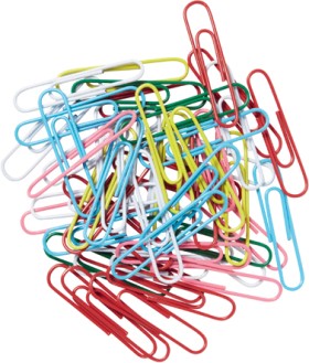 JBurrows-50mm-Paper-Clips-Assorted-200-Pack on sale