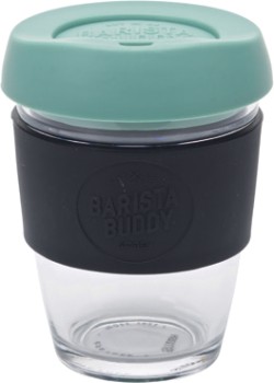 Smash-Blue-Glass-Barista-Buddy-340mL-Sage-and-Black on sale