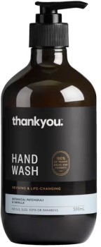 Thankyou-Hand-Wash-Botanical-Patchouli-Vanilla-500mL on sale