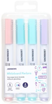 JBurrows-Whiteboard-Markers-Bullet-Pastels-4-Pack on sale