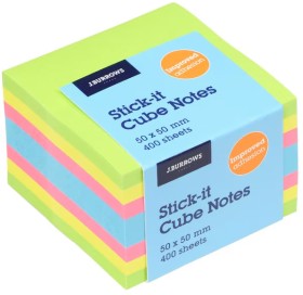 J.Burrows+Stick-it+Notes+Cube+50x50mm+Ultra