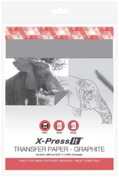 X-Press+It+A4+Transfer+Paper+Graphite+20+Pack