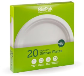 Biopak+25cm+Round+Plates+20+Pack