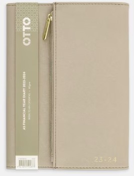 Otto-A5-Week-to-View-Tri-fold-Diary-FY23-Beige on sale
