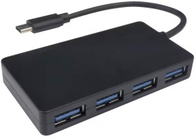 J.Burrows+Type-C+USB+3.0+Hub+4+Port