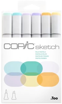 Copic+Sketch+Marker+Set+Pastels+6+Pack