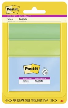 Post-it+Super+Sticky+Recycled+Notes+Assort+Size+Oasis+3+Pack