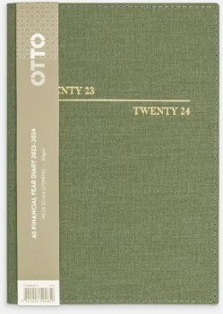 Otto-A5-Week-to-View-Suede-Diary-FY2023-Green on sale