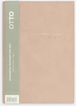 Otto-A5-Day-to-Page-Suede-Diary-FY2023-Musk-Pink on sale