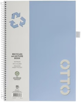 Otto-A4-Recycled-Lecture-Book-140-Pages-Blue on sale