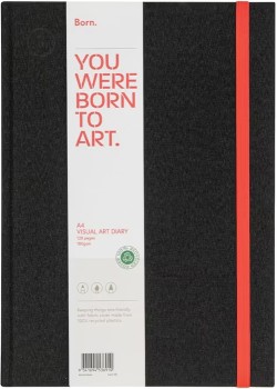 Born-A4-Hardbound-Visual-Art-Diary-128-Pages-180gsm on sale