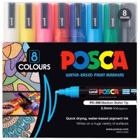 Posca+PC+5M+Paint+Marker+Assorted+8+Pack