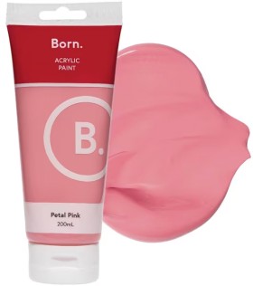Born-Acrylic-Paint-200mL-Petal-Pink on sale