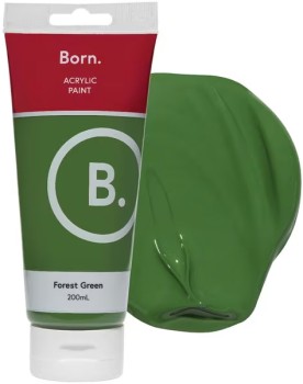 Born-Acrylic-Paint-200mL-Forest-Green on sale