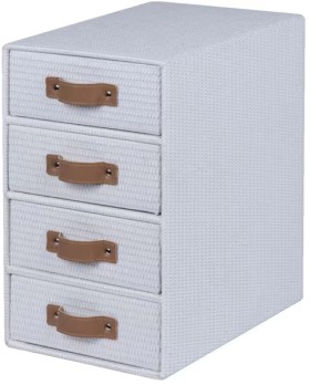 Otto+4+High+Drawers+Rattan+White