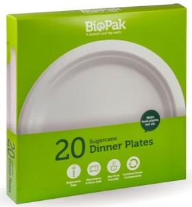 Biopak+25cm+Round+Plates+20+Pack