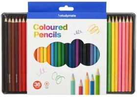 Studymate-Coloured-Pencils-with-Tin-36-Pack on sale