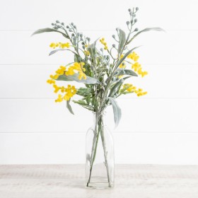 Flora-Mimosa-Bouquet-in-Glass-Vase-by-MUSE on sale