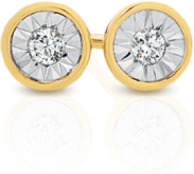 9ct-Gold-Diamond-Studs on sale