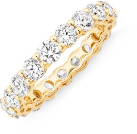 300-Carat-TW-Round-Brilliant-Laboratory-Grown-Diamond-Eternity-Ring-in-14kt-Yellow-Gold on sale