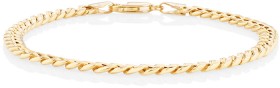 19cm-75-Hollow-Miami-Curb-Bracelet-in-10kt-Yellow-Gold on sale