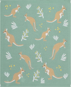 Living-Textiles-Baby-Blanket-KangarooGreen on sale