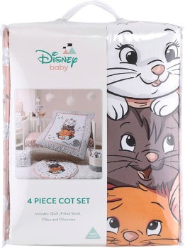 Disney-Baby-Aristocats-4-Piece-Crib-Bedding-Set on sale