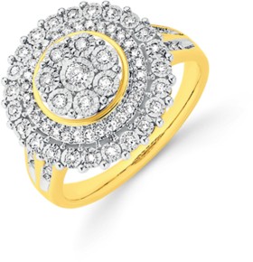 9ct-Gold-Two-Tone-Diamond-Ring on sale
