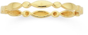 9ct-Gold-Oval-Marquise-Pattern-Stacker-Ring on sale