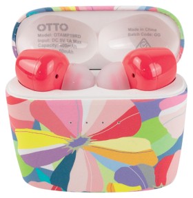 Otto+True+Wireless+Earbuds+with+Charging+Case+Floral