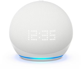 Amazon+Echo+Dot+5th+Gen+with+Clock+Glacier+White