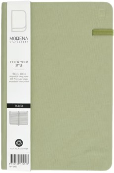 Modena-A5-Linen-Ruled-Notebook-Sage on sale