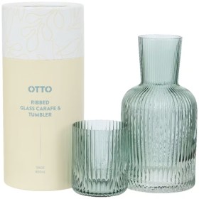 Otto-Palm-Carafe-and-Tumbler-Green on sale