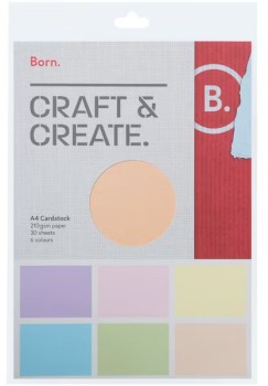 Born-A4-Cardstock-30-Pack-Pastel on sale