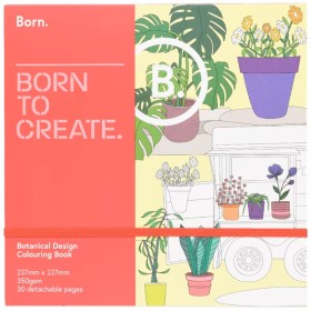 Born-Adult-Colouring-Book-Botanic on sale