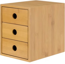 Otto+Bamboo+3+High+Desk+Organiser+Drawers