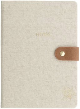 Otto-Earth-Botanica-A5-Linen-Hardcover-Book-Beige-96-Pages on sale