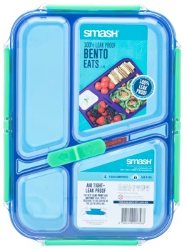 Smash+Bento+Eats+Leakproof+Lunchbox+Blue%2FGreen