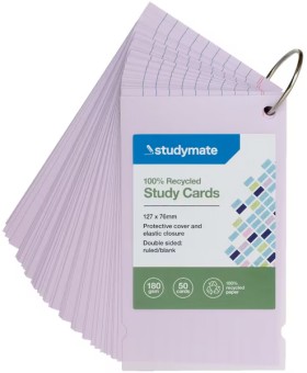 Studymate-Study-Cards-Pastel-Purple-50-Sheets on sale