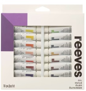 Reeves-Oil-Colour-Paint-Set-12mL-18-Pack on sale