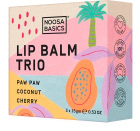 Christmas-2023-Noosa-Basics-Lip-Balm-Trio-Paw-Paw-Coconut-Cherry on sale